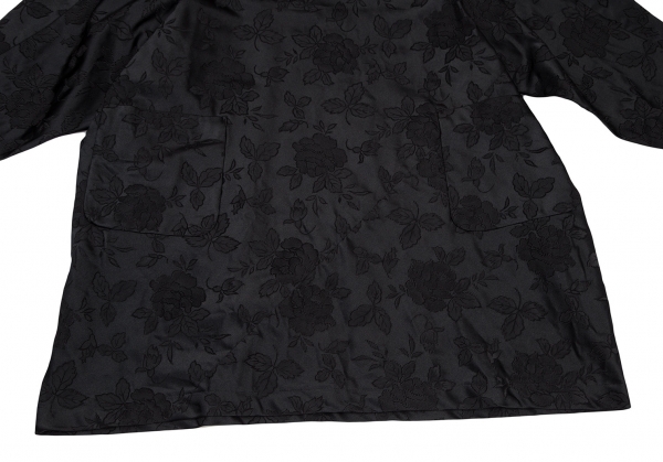 COMME des GARCONS Flower Jacquard Round-collar Dress Black S | PLAYFUL