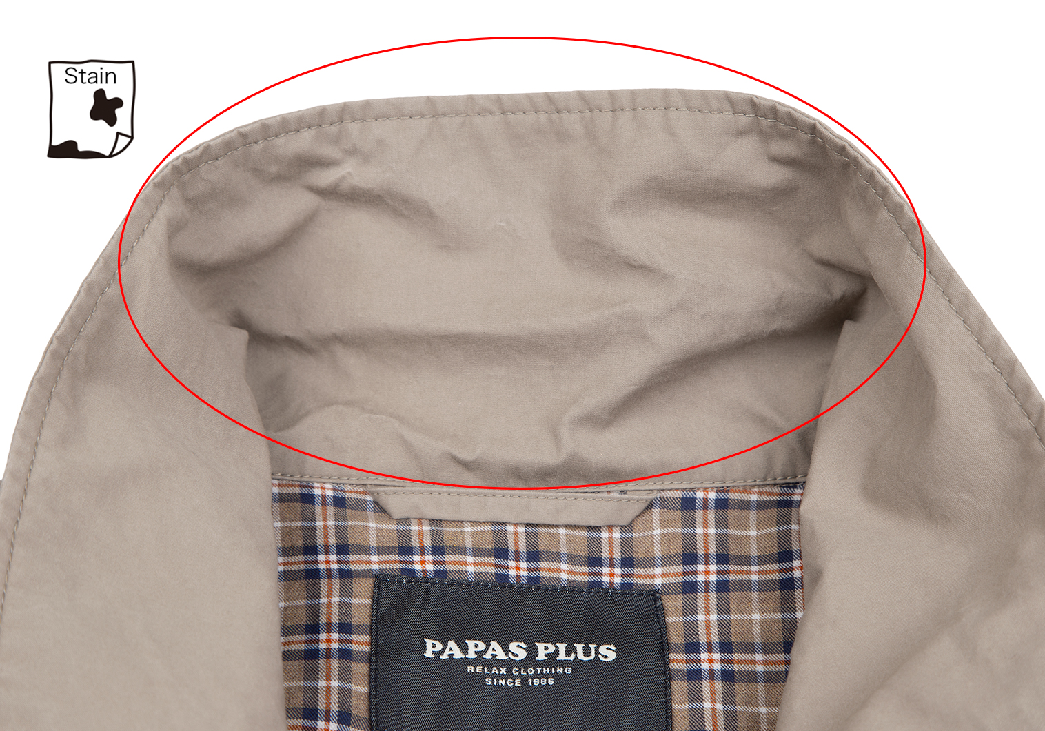 パパスプラスPapas+ バックプリントスイングトップジャケット 