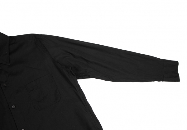 s'yte Broad Regular Collar Long Shirt Black 3 | PLAYFUL