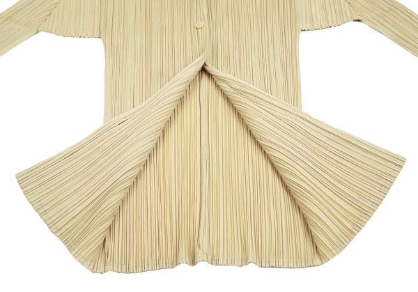 PLEATS PLEASE Pleated Shirt Beige 3 | PLAYFUL