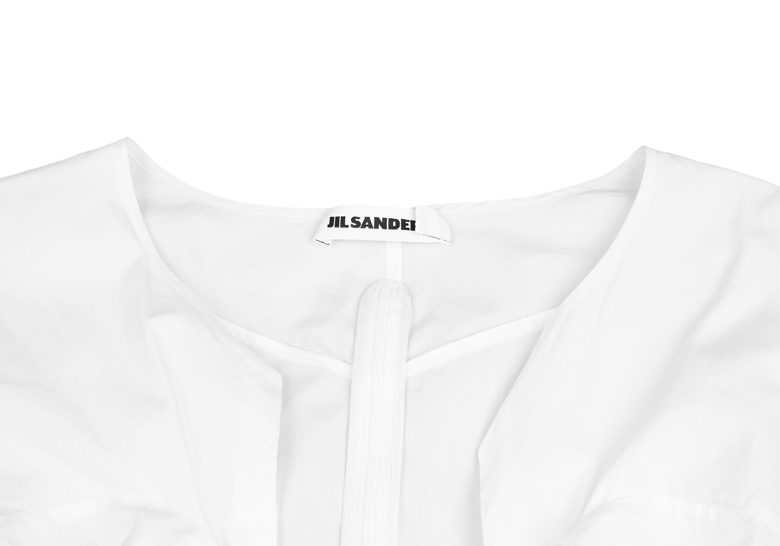 ジルサンダーJIL SANDER ノースリーブリボンブラウス 白38