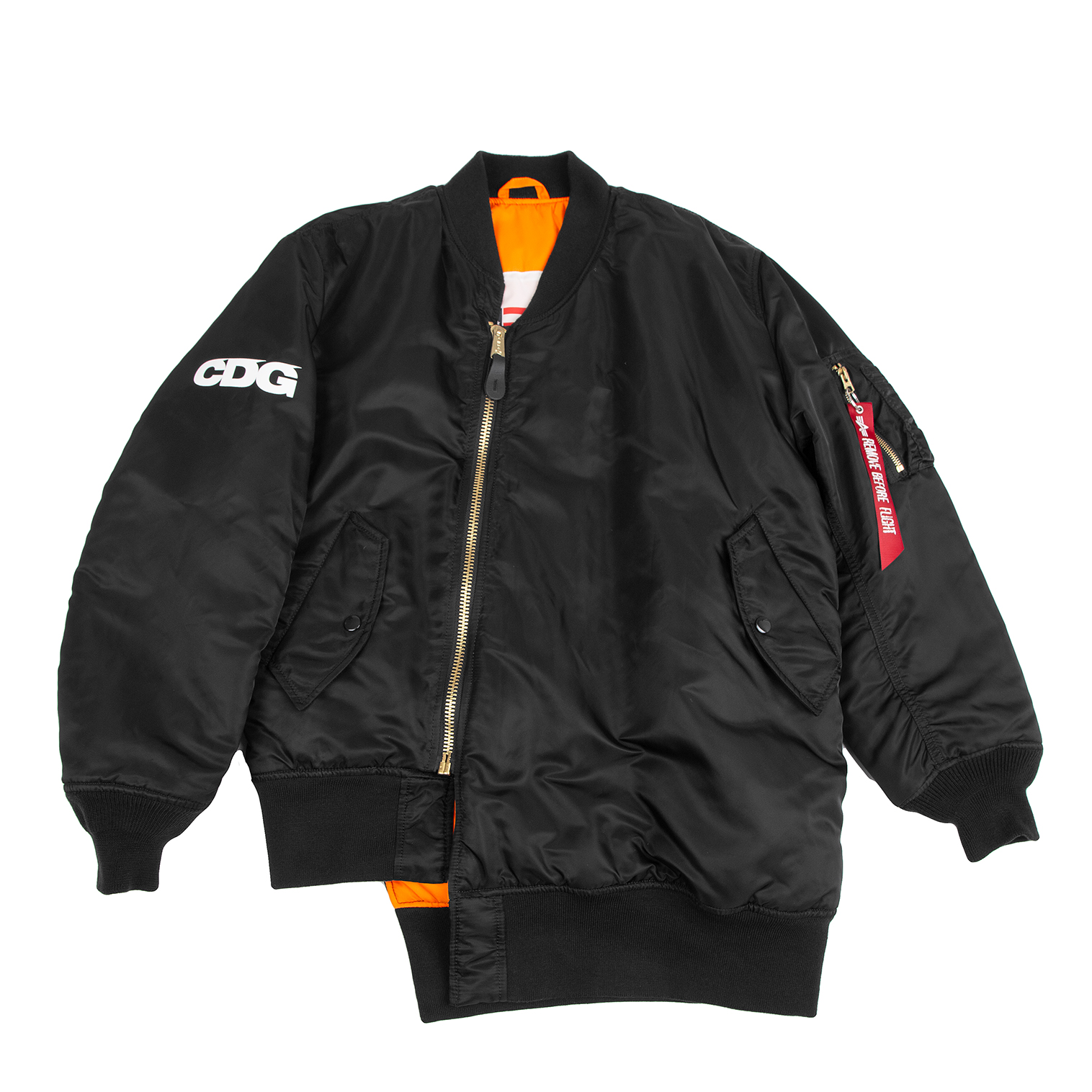 black CDG × NIKE MA-1 jacketレディース