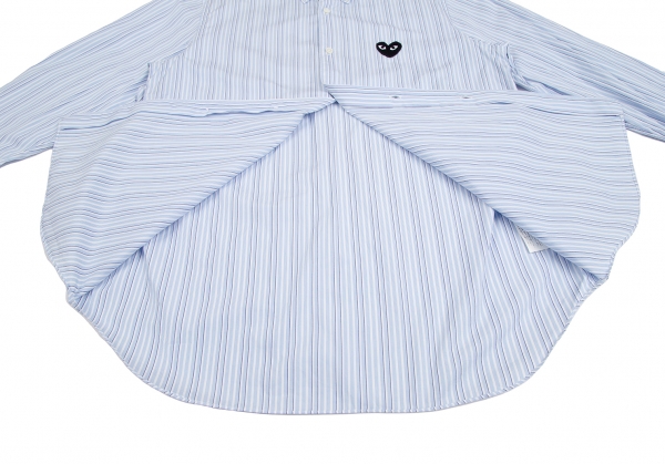 PLAY COMME des GARCONS Striped Patch Button Down Shirt Sky blue M