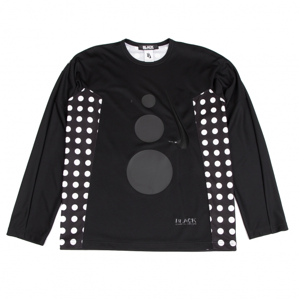 BLACK COMME des GARCONS×NIKE Dot Switching T Shirt Black XL | PLAYFUL