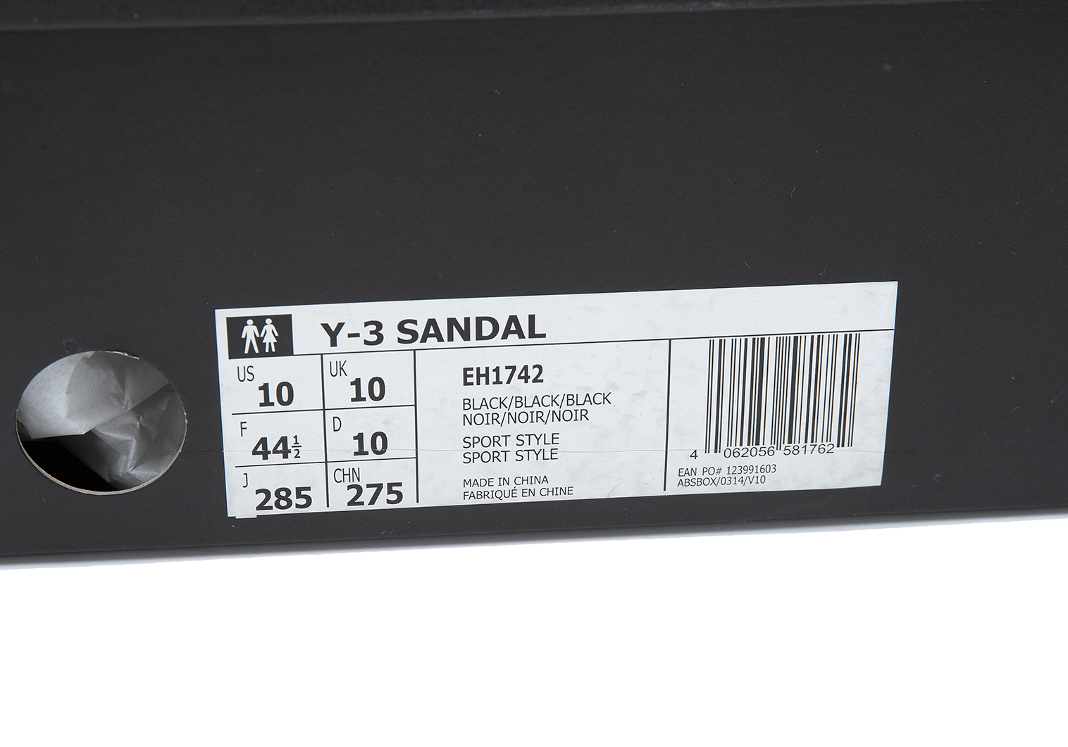 ワイスリーY-3 SANDAL ストラップサンダル 黒28.5cm