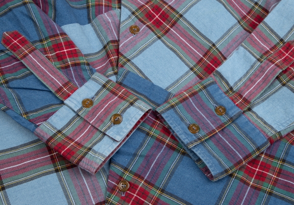 Vivienne Westwood MAN Indigo Dyed Switching Asymmetric Shirt Blue 