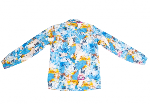 COMME des GARCONS SHIRT FUTURA Graphic Printed Coach Jacket Blue