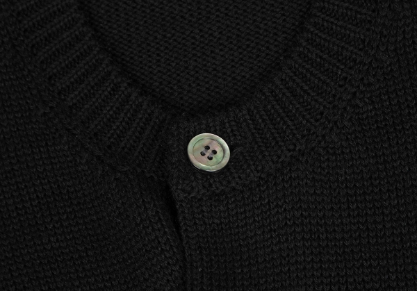 COMME des GARCONS HOMME PLUS Asymmetric Long Knit Cardigan Black M 