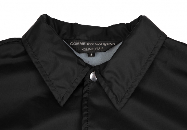 COMME des GARCONS HOMME PLUS Logo Printed Flare Coach Jacket Black