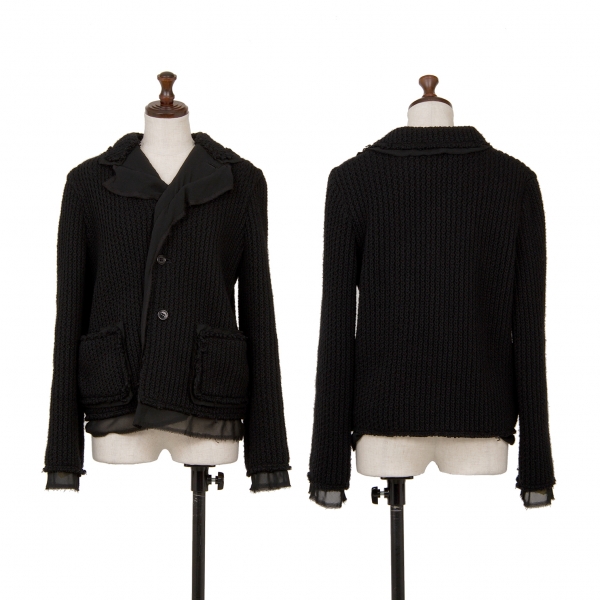 robe de chambre COMME des GARCONS Pasted Knit Jacket Black M | PLAYFUL