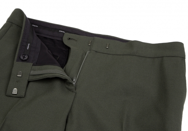JOSEPH Wool Stretch Tapered Pants (Trousers) Khaki-green 38 | PLAYFUL