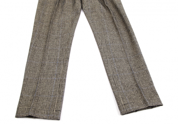 Full Length Pants in Check Patterned Tricot