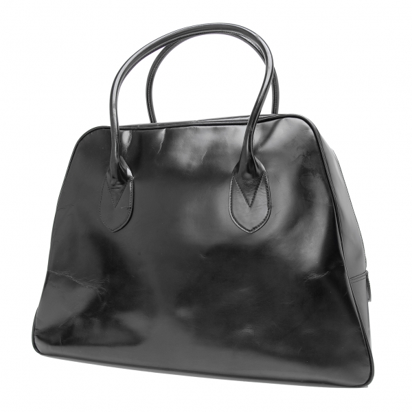 Katsuyuki Yoshida for COMME des GARCONS Leather Bag Black | PLAYFUL