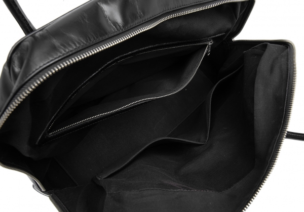 Katsuyuki Yoshida for COMME des GARCONS Leather Bag Black | PLAYFUL