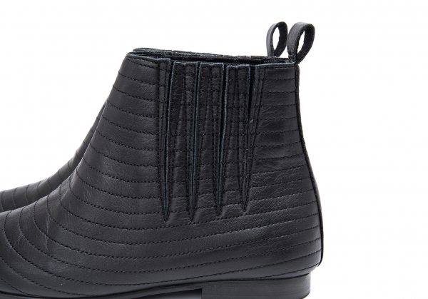ISSEY MIYAKE FETE Stitch Leather Boots Black US About 8