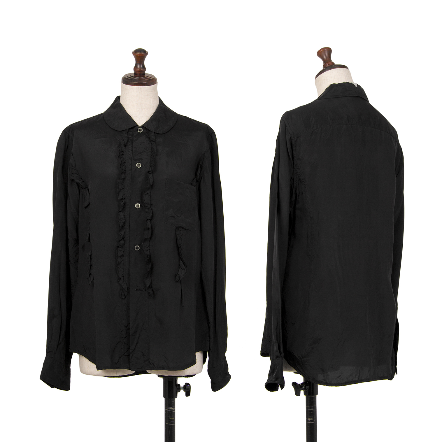 素材BLACK COMME des GARCONS フリルシャツ