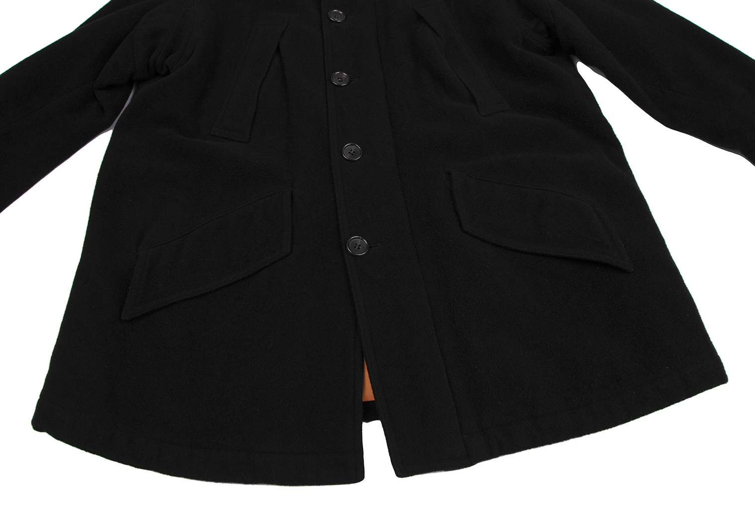 袖丈60cmコムデギャルソンオム　AD1993 ウールブルゾン　ハーフコート　メルトン　黒