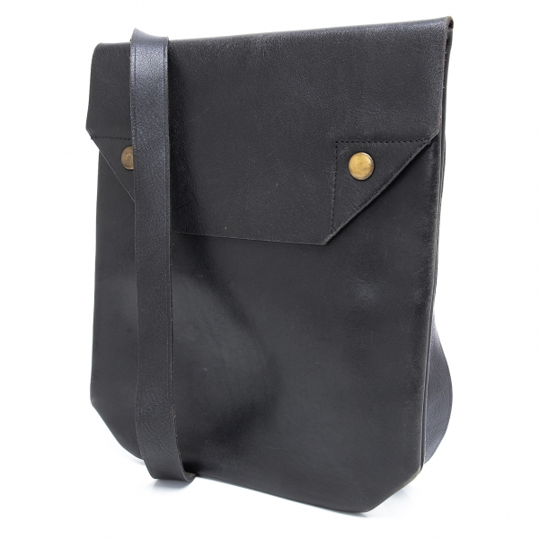COMME des GARCONS Leather Shoulder Bag Black | PLAYFUL