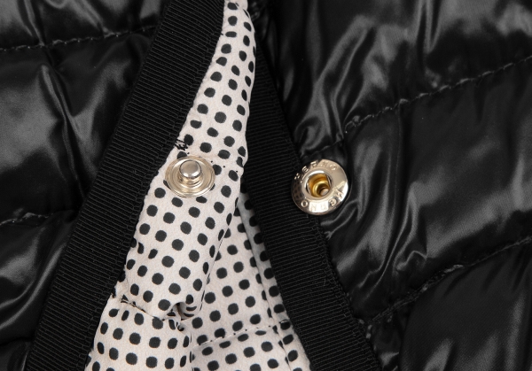 HERNO Pin Dot Reversible Collarless Down Jacket Black 42 | PLAYFUL