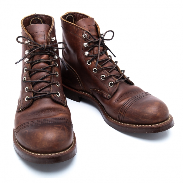 RED WING 8111 Iron Ranger Leather Boots Brown US 7 | PLAYFUL
