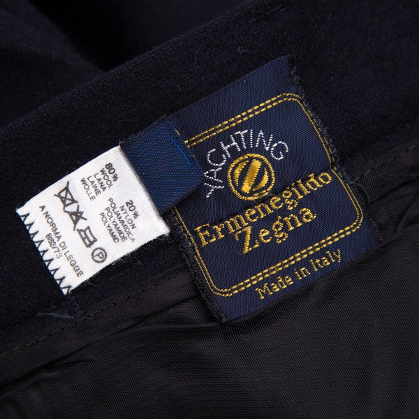Ermenegildo Zegna YACHTING Wool Blended Pocket Design Pants (Trousers) Navy  48 | PLAYFUL