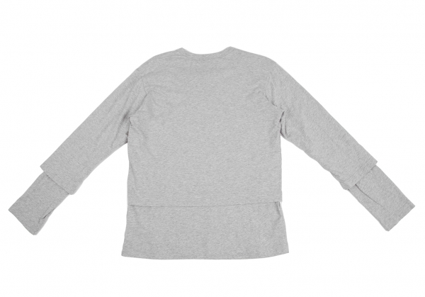 COMME des GARCONS SHIRT Cotton Layered T Shirt Grey M 