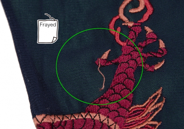 VIVIENNE TAM Dragon Embroidery Turtleneck Mesh Sleeveless Shirt