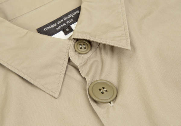 COMME des GARCONS HOMME PLUS Big Button 3/4 Sleeve Shirt Khaki 