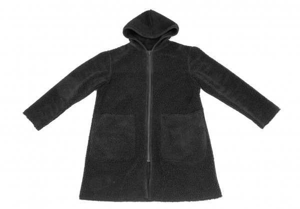 UNITED ARROWS Boa Lining Faux Mouton Reversible Coat Black S | PLAYFUL