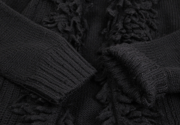 tricot COMME des GARCONS Fringe Knit Cardigan Black S-M | PLAYFUL