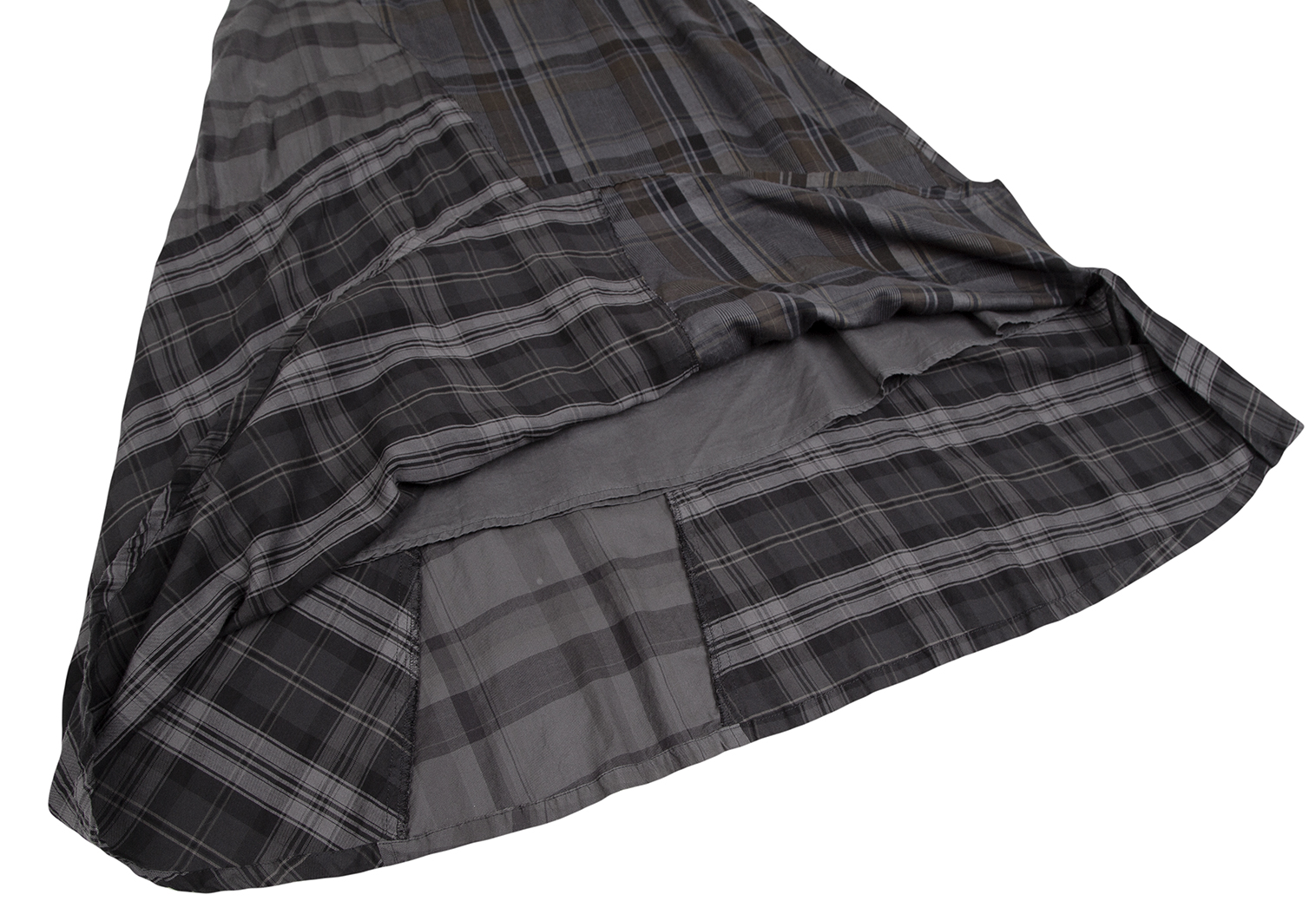 ワイズ　Y's     スカート　ブラック　サイズ2　再構築　パッチワーク