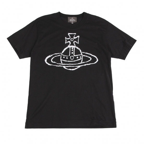 Vivienne Westwood MAN Orb Printed T Shirt Black 44 | PLAYFUL