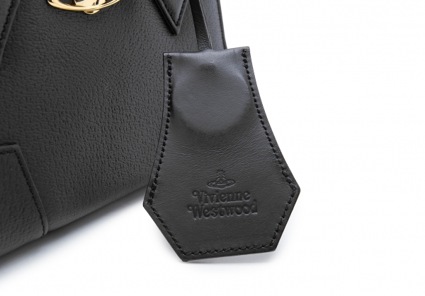 Vivienne Westwood Leather 2WAY Mini Shoulder Bag Black | PLAYFUL