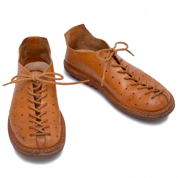 trippen Punching Leather Shoes Camel 38 | PLAYFUL