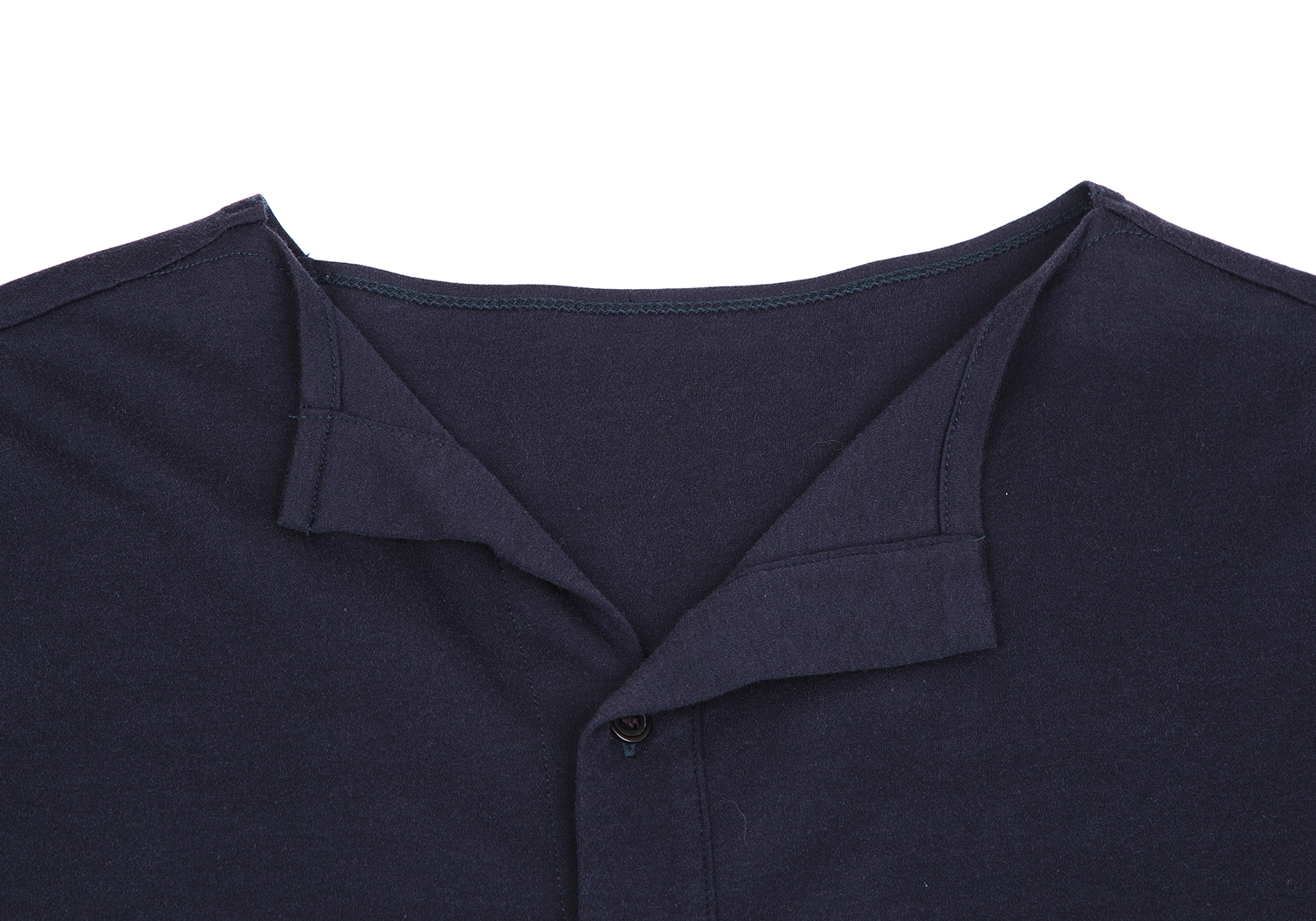 ワイズY's 裾リブ半袖カットカーディガン 紺2