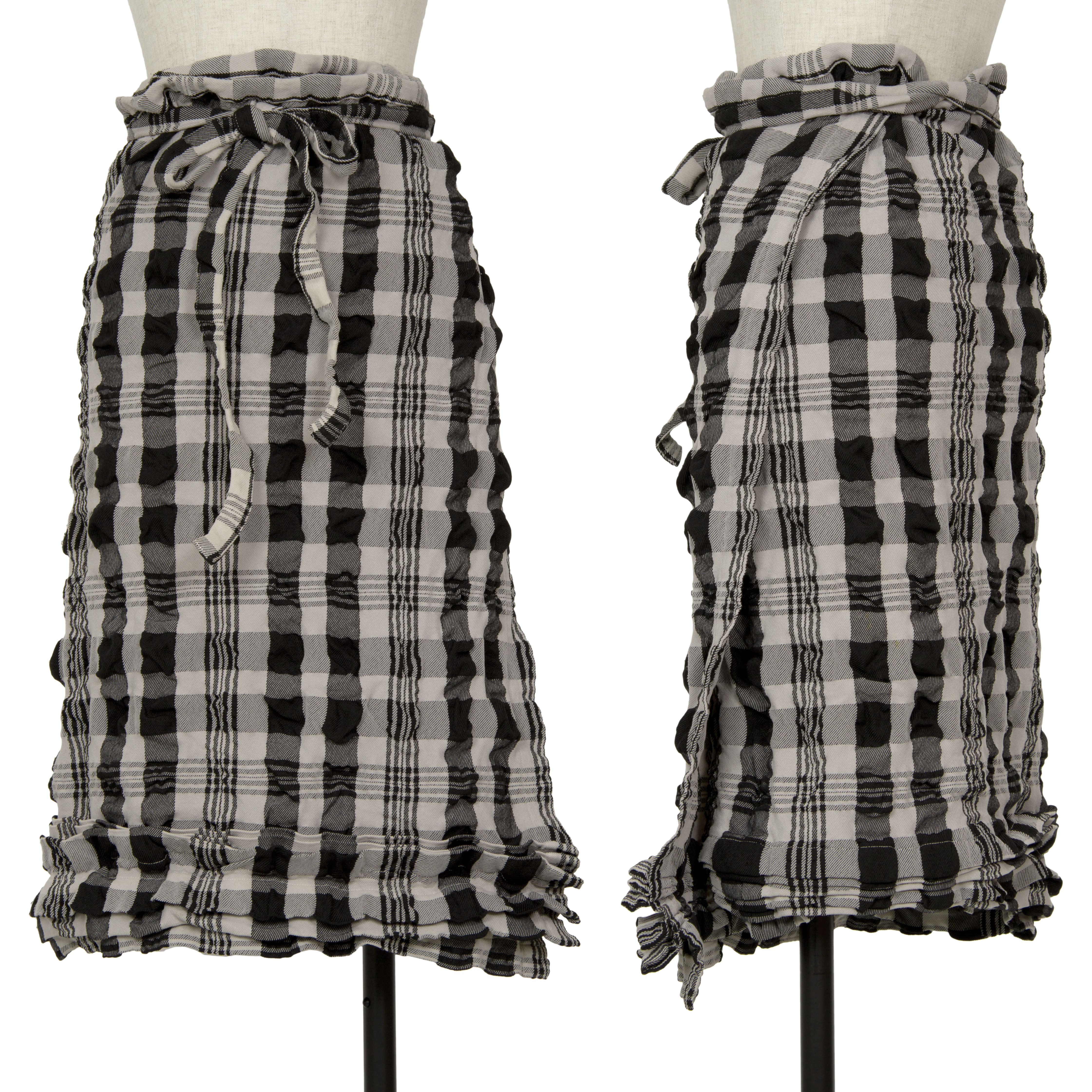 6,636円robe de chambreコムデギャルソン シースルー縮絨スカート