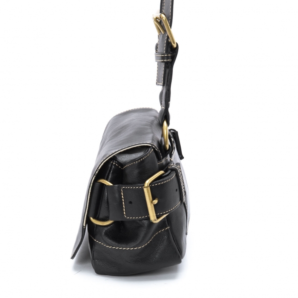 Vivienne Westwood ACCORD Leather Shoulder Bag Black | PLAYFUL