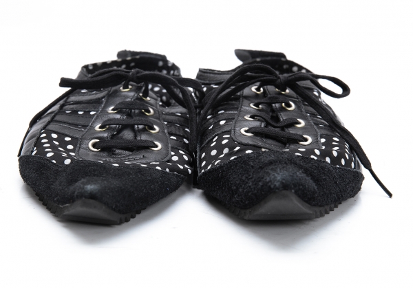 JUNYA WATANABE COMME des GARCONS Leather Switching Dot Shoes Black 