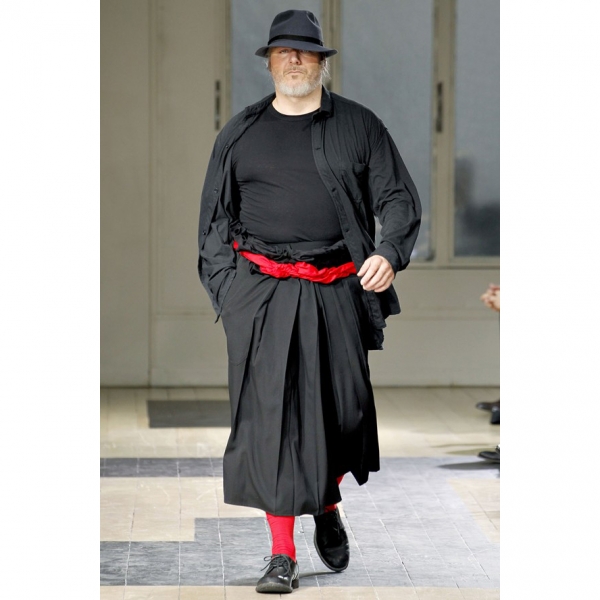 Yohji Yamamoto POUR HOMME Wool Gabardine Hakama Pants (Trousers) Black 3