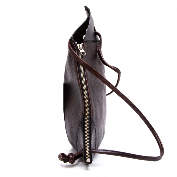 MASAKI MATSUSHIMA Leather Triangle Bag Brown | PLAYFUL