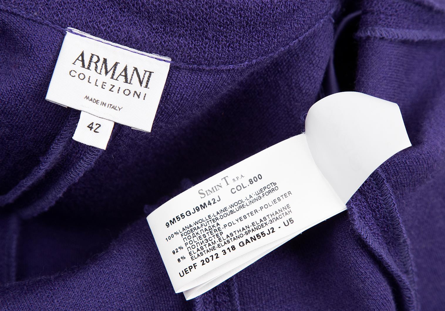 アルマーニコレツィオーニARMANI COLLEZIONI ウール裾ギャザーデザイン