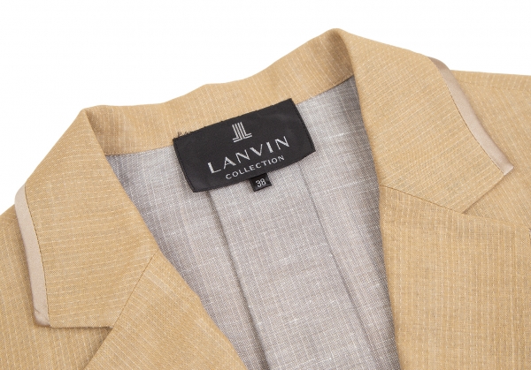LANVIN collection Satin Piping Tailored Jacket Beige 38 | PLAYFUL