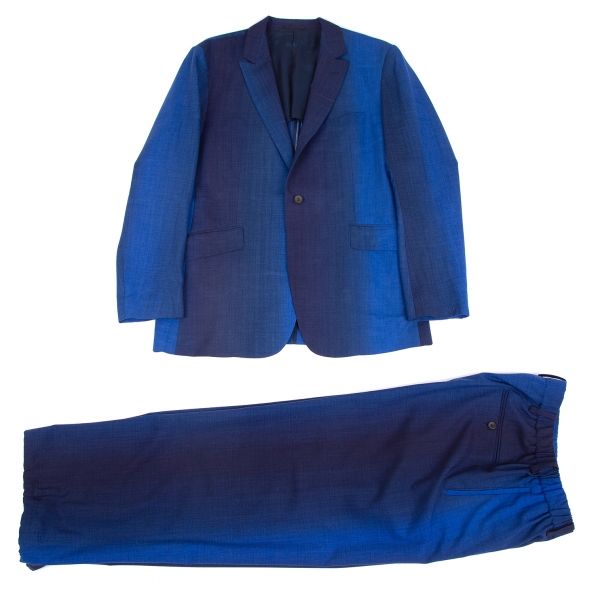 ISSEY MIYAKE MEN Gradation Wool Jacket & Pants Blue 4 | PLAYFUL