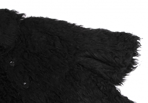 Black Comme des Garçons Black Faux-Fur Trim Sweater