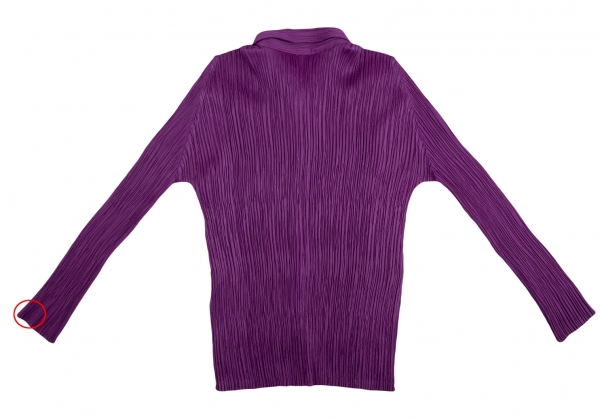 PLEATS PLEASE Pleated Long Sleeve Shirt Purple 3 | PLAYFUL