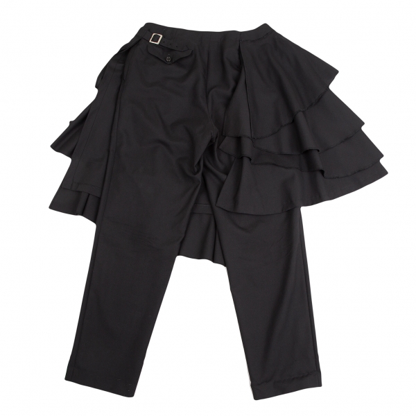 BLACK COMME des GARCONS Frill Skirt Layered Pants (Trousers) Black