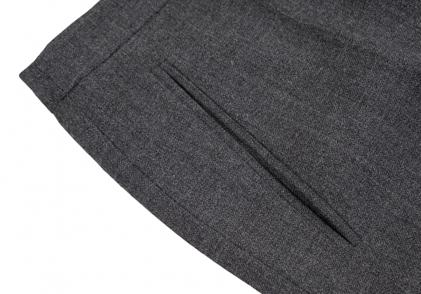 MIU MIU Blend Wool Crease Pants (Trousers) Grey 40 | PLAYFUL