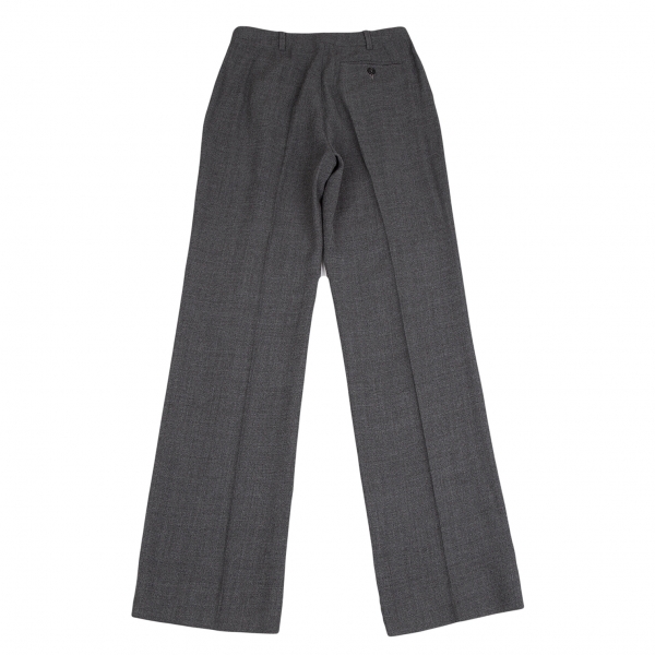 High-rise wide-leg wool shorts in grey - Miu Miu