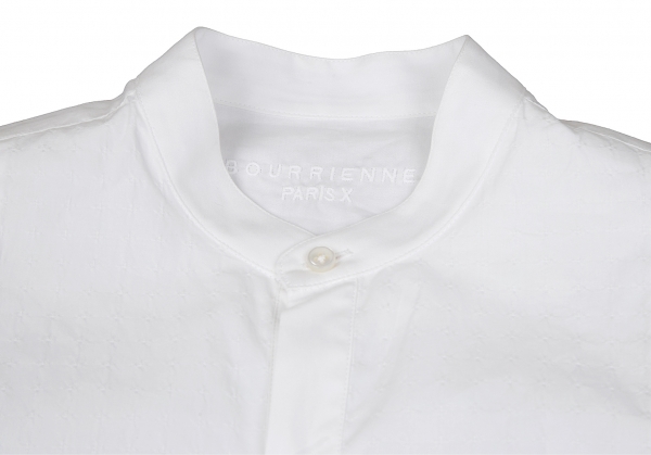 BOURRIENNE PARIS X Switching Band Collar Shirt White 36 | PLAYFUL