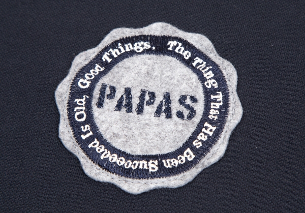 Papas+ Logo Wappen Polo Shirt Navy M | PLAYFUL